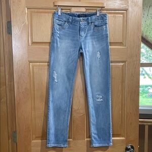 White House Black Market Light Blue Straight Crop Leg Jeans